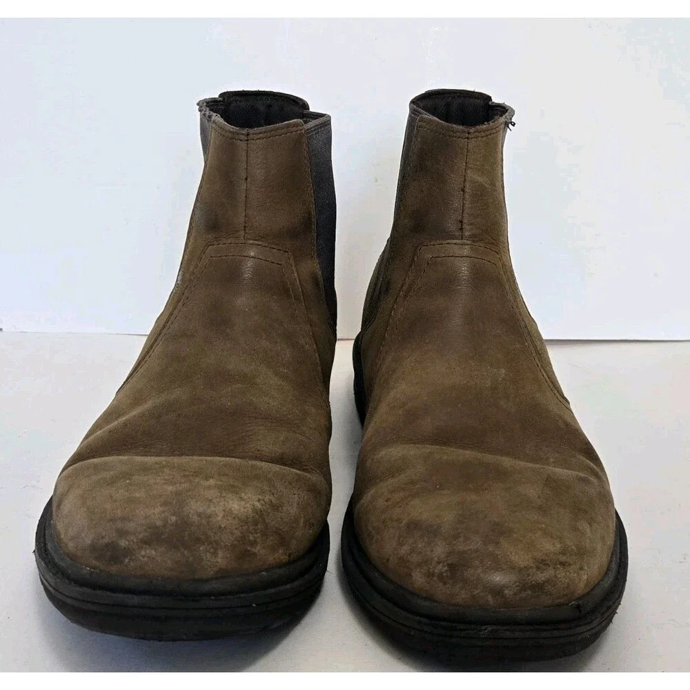 Timberland Boots Mens Size 9 Sawyer Lane Chukka Brown Nubuck Shoes A1QCO